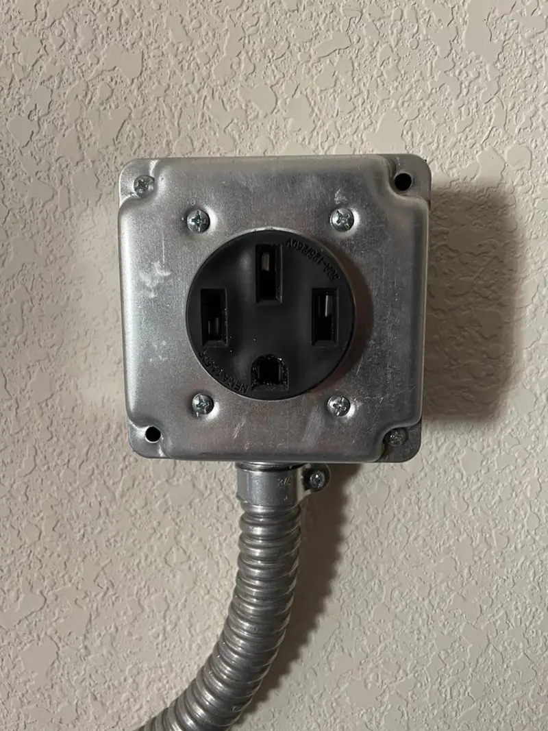 NEMA 14-50 outlet installed for Electrical Panel Upgrade in Peotone
