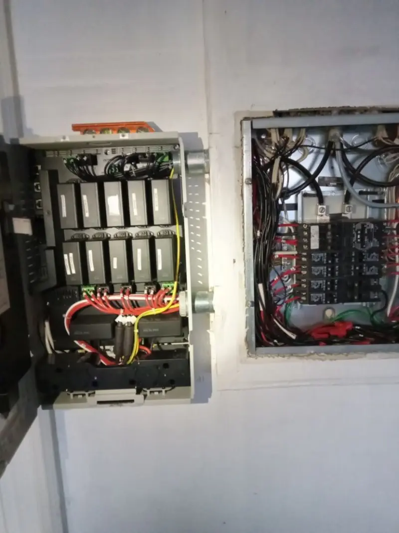 Electrical panel upgrade completed for Security Camera Wiring in Peotone